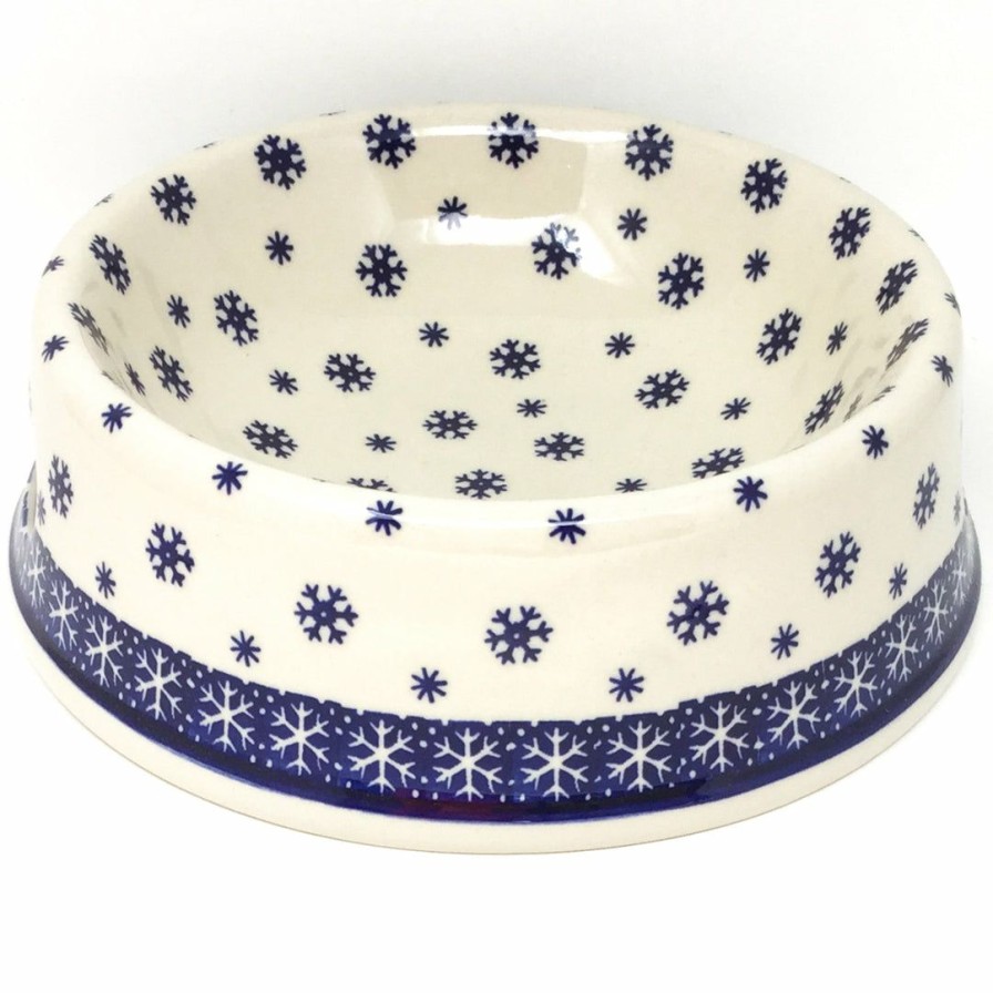 Bowls * | Janelle Imports Lg Dog Bowl In Snowflake