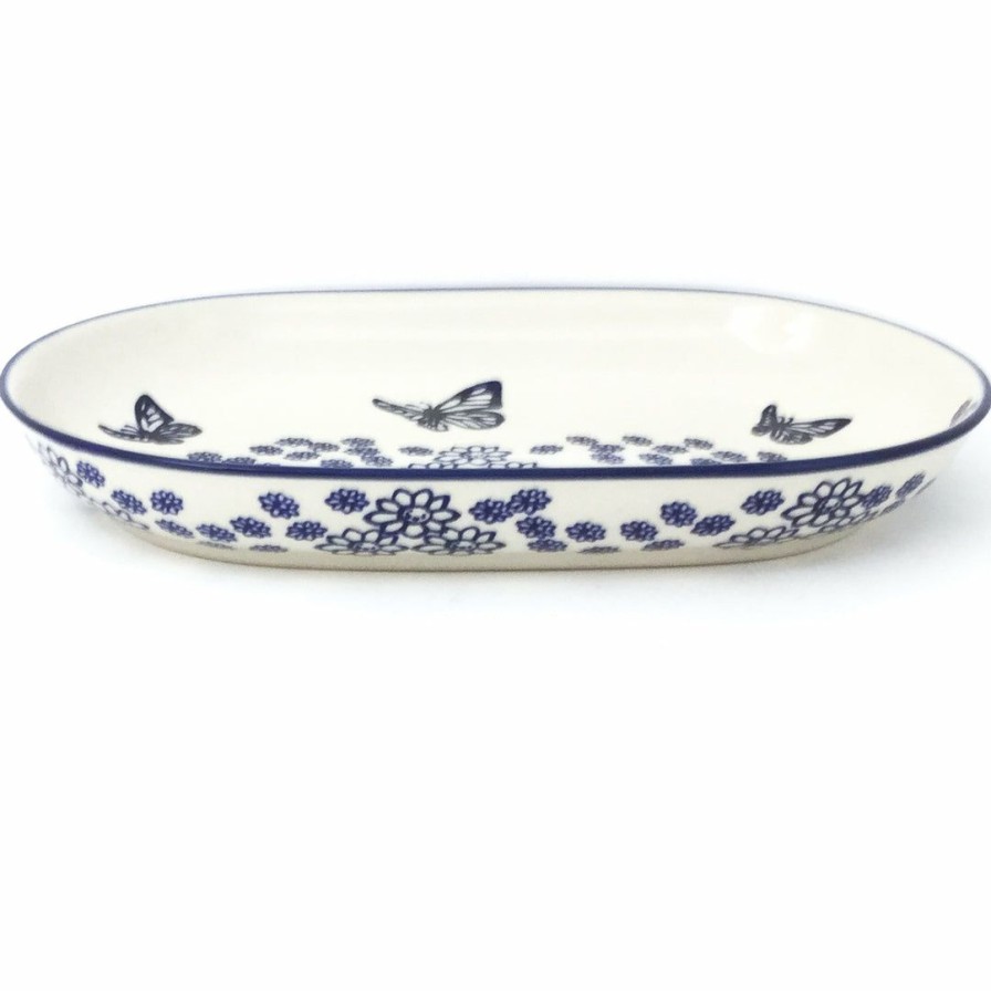 Platters, Servers, And Trays * | Janelle Imports Sm Oval Platter In Butterfly