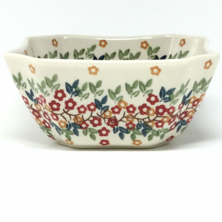 Bowls * | Janelle Imports Square Soup Bowl 16 Oz In Tiny Flowers