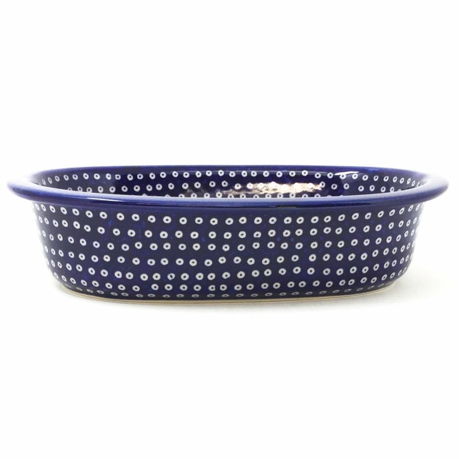 Bakeware * | Janelle Imports Sm Oval Baker In Blue Elegance