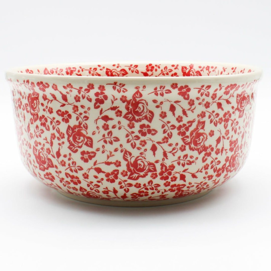 Bowls * | Janelle Imports Family Deep Bowl In Antique Red