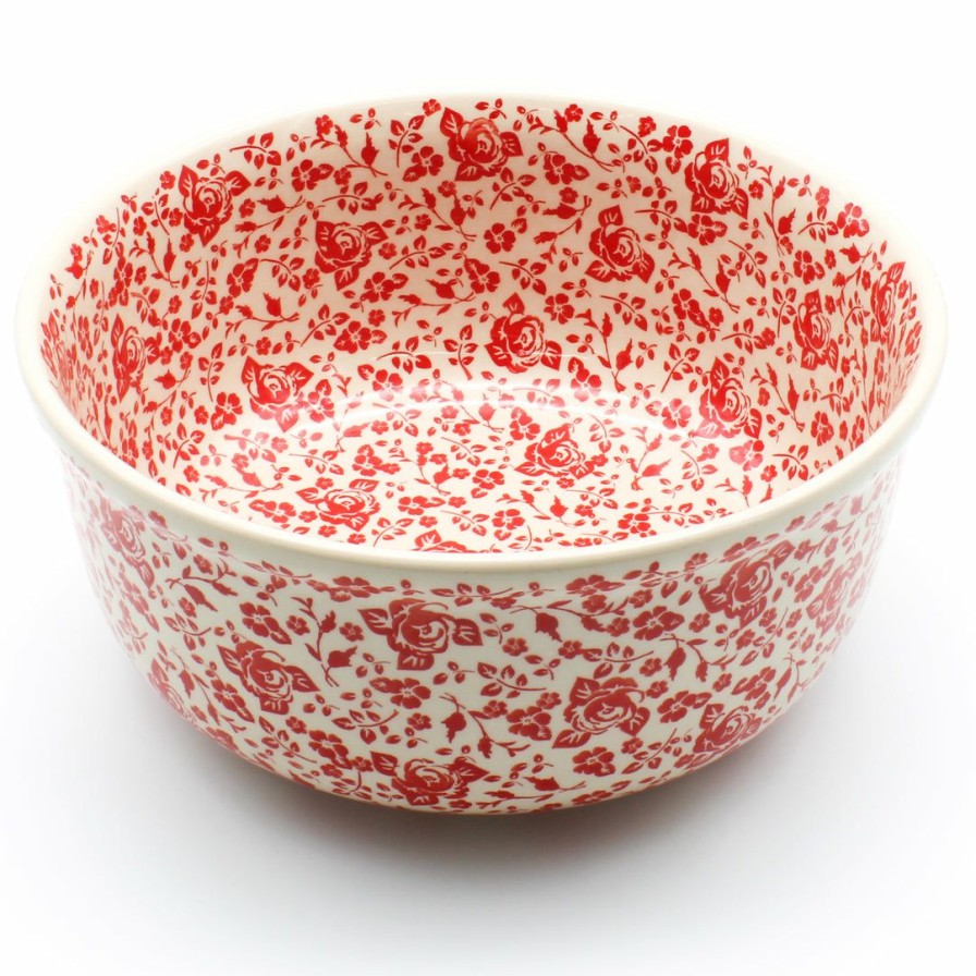 Bowls * | Janelle Imports Family Deep Bowl In Antique Red