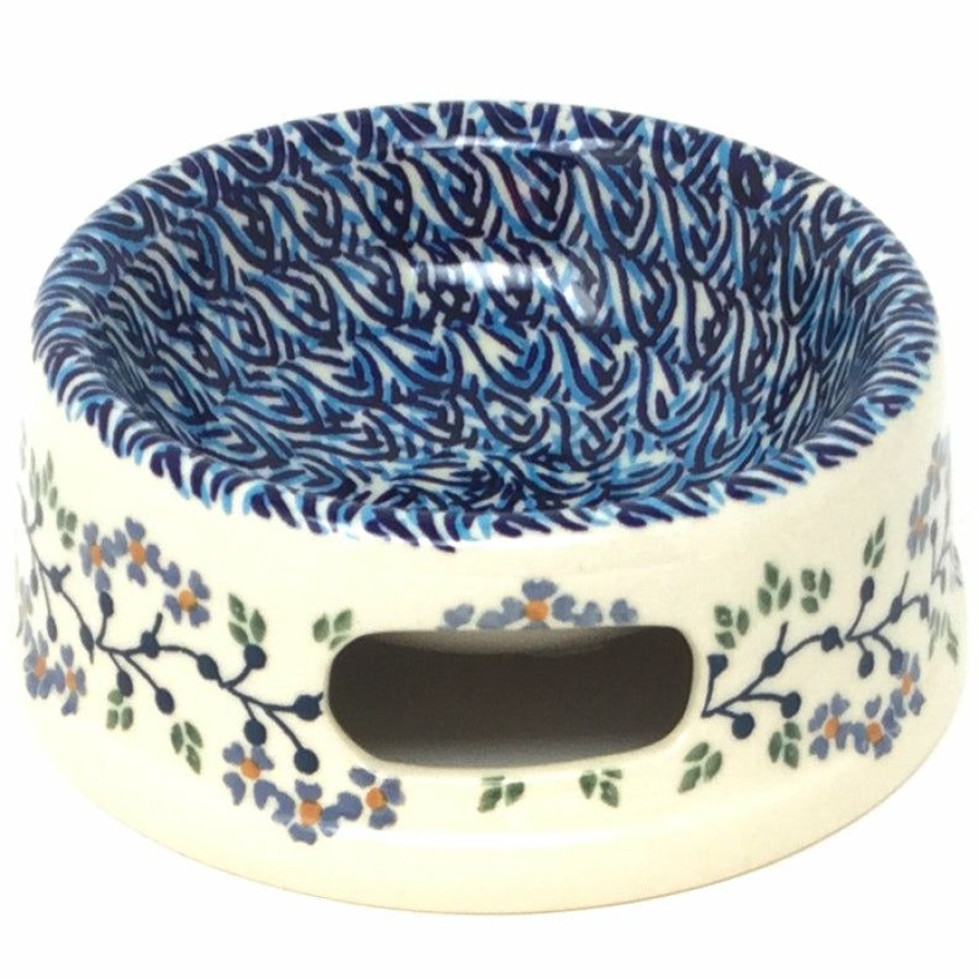 Bowls * | Janelle Imports Sm Dog Or Cat Bowl In Blue Meadow