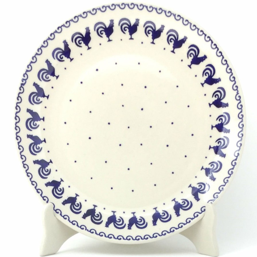 Plates * | Janelle Imports Dinner Plate 10 In Blue Roosters