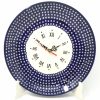 Home Decor * | Janelle Imports Plate Wall Clock In Blue Elegance