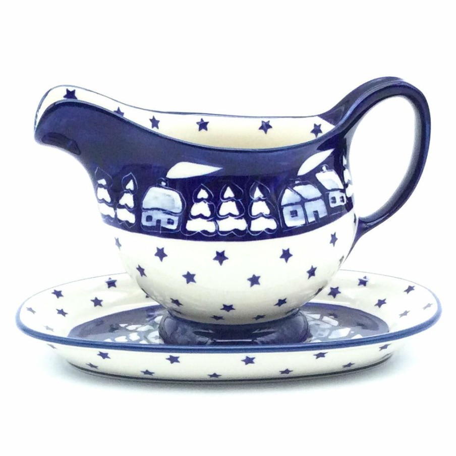 Table Accessories * | Janelle Imports Gravy Boat W/Tray 1 Qt In Winter