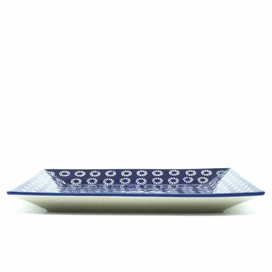 Platters, Servers, And Trays * | Janelle Imports Square Platter In Pinwheel