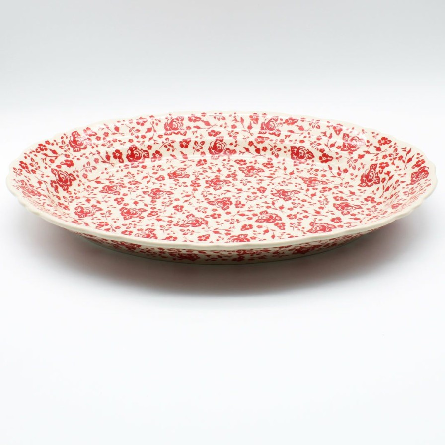 Platters, Servers, And Trays * | Janelle Imports Oval Basia Platter In Antique Red