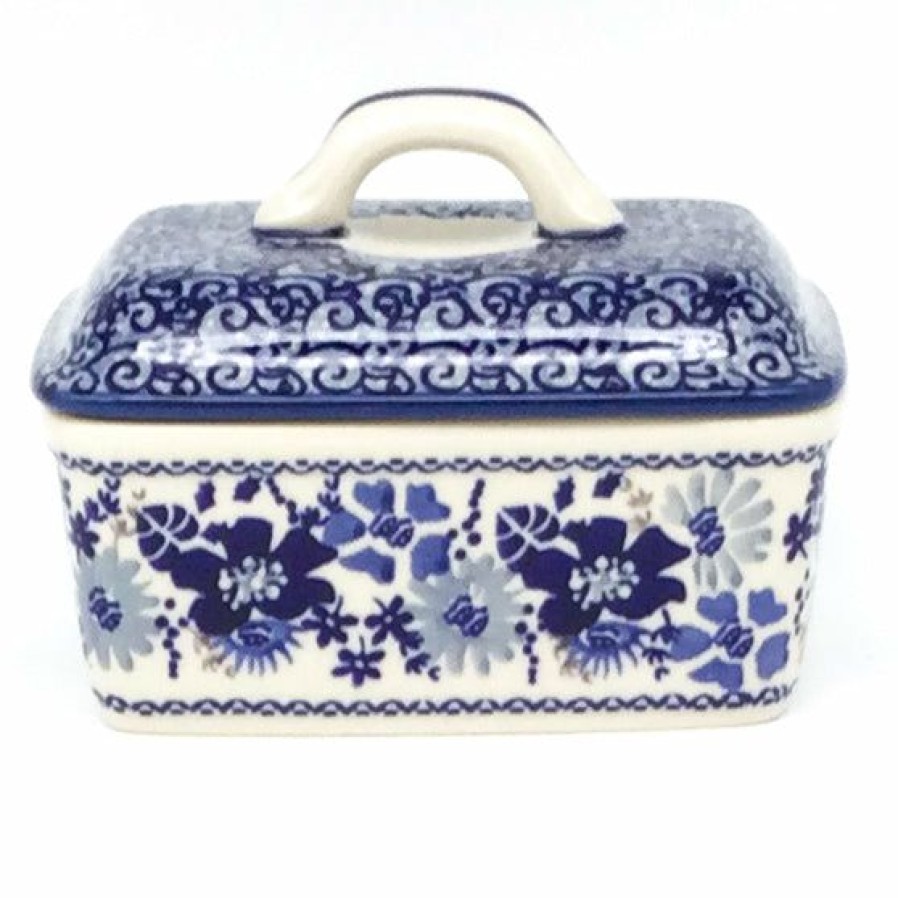 Table Accessories * | Janelle Imports Butter Box In Stunning Blue