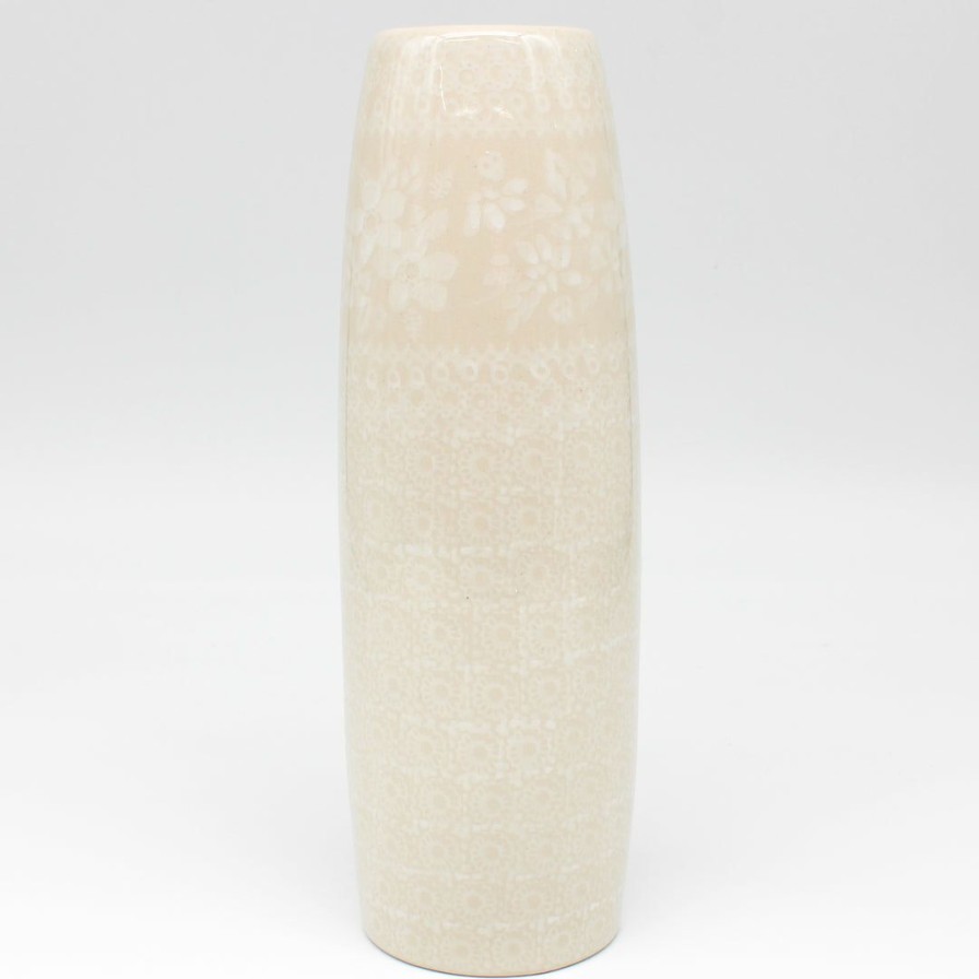 Home Decor * | Janelle Imports Simple Vase In White On White