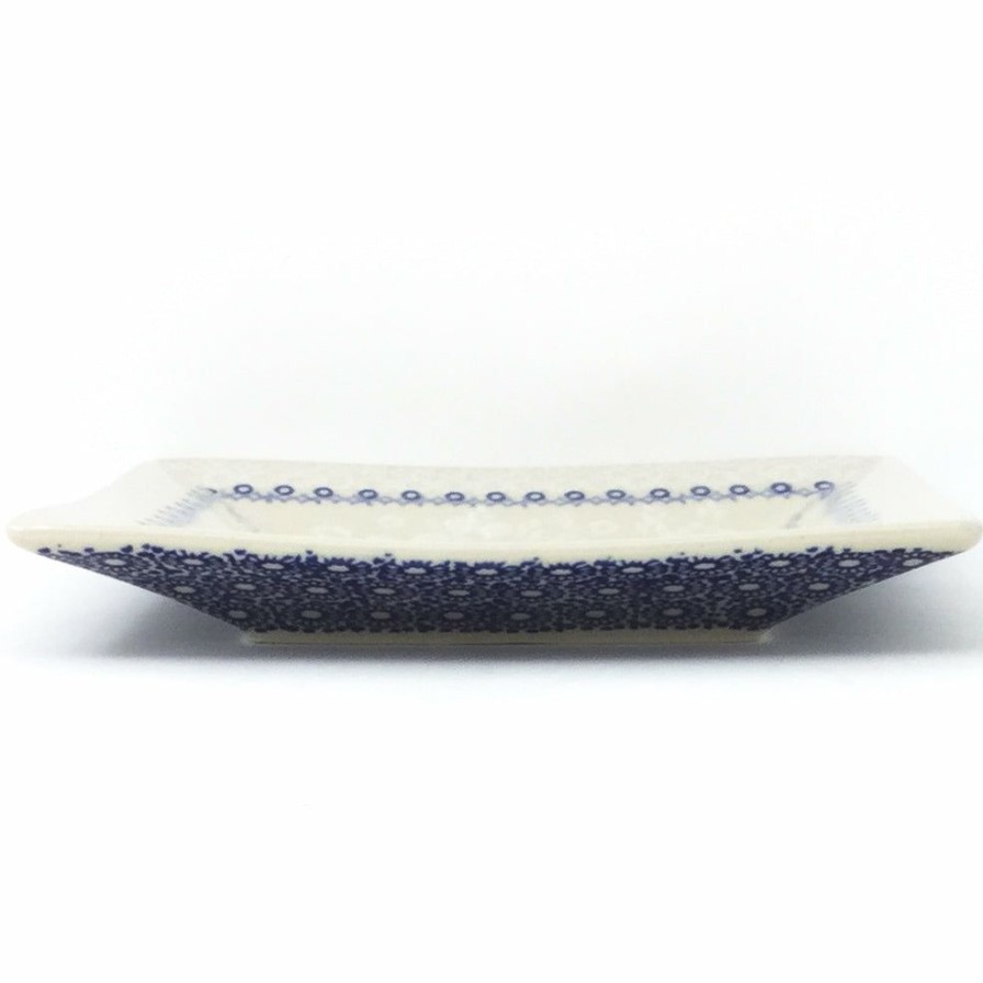 Plates * | Janelle Imports Square Luncheon Plate In Delicate Blue