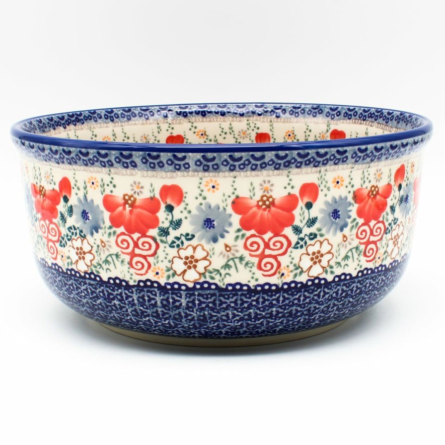 Bowls * | Janelle Imports Family Deep Bowl In Perennial Garden