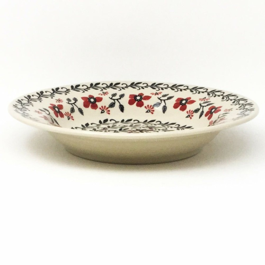 Plates * | Janelle Imports Soup Plate In Red & Black