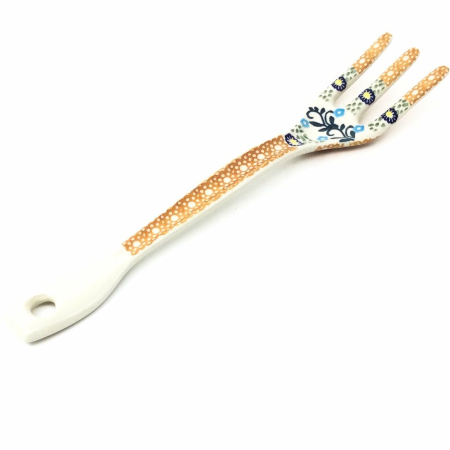 Kitchen Accessories * | Janelle Imports Serving Fork 12 In Blue Orange