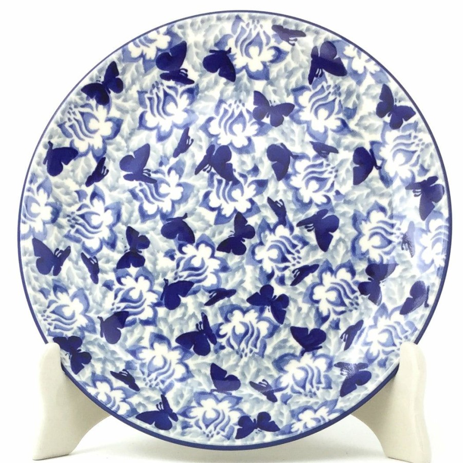 Plates * | Janelle Imports Luncheon Plate In Blue Butterfly