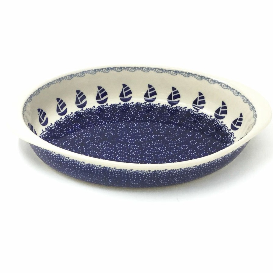 Bakeware * | Janelle Imports Md Oval Baker W/Handles In Sail Regatta