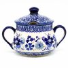 Table Accessories * | Janelle Imports Family Style Sugar Bowl 14 Oz In Stunning Blue