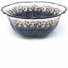 Bowls * | Janelle Imports Lg Retro Bowl In Red Tulips