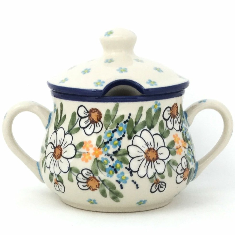 Table Accessories * | Janelle Imports Family Style Sugar Bowl 14 Oz In Spectacular Daisy