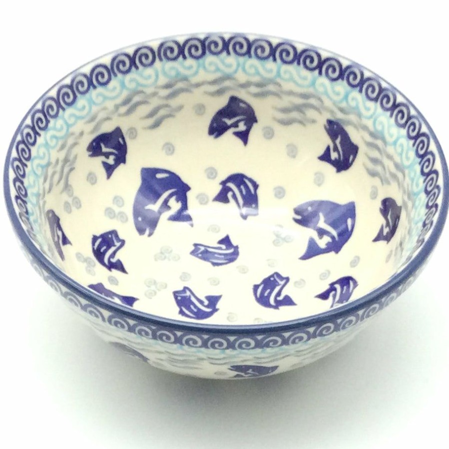 Bowls * | Janelle Imports New Soup Bowl 20 Oz In Blue Fish