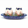 Table Accessories * | Janelle Imports Salt & Pepper Set W/Tray In Field Of Flowers