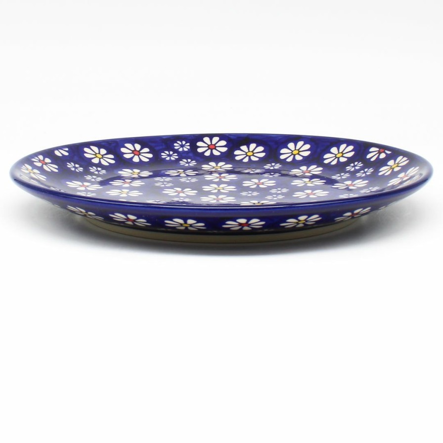 Plates * | Janelle Imports Luncheon Plate In Flowers On Blue