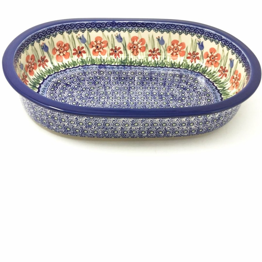 Bakeware * | Janelle Imports Lg Oval Baker In Spring Meadow