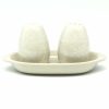 Table Accessories * | Janelle Imports Salt & Pepper Set W/Tray In White On White