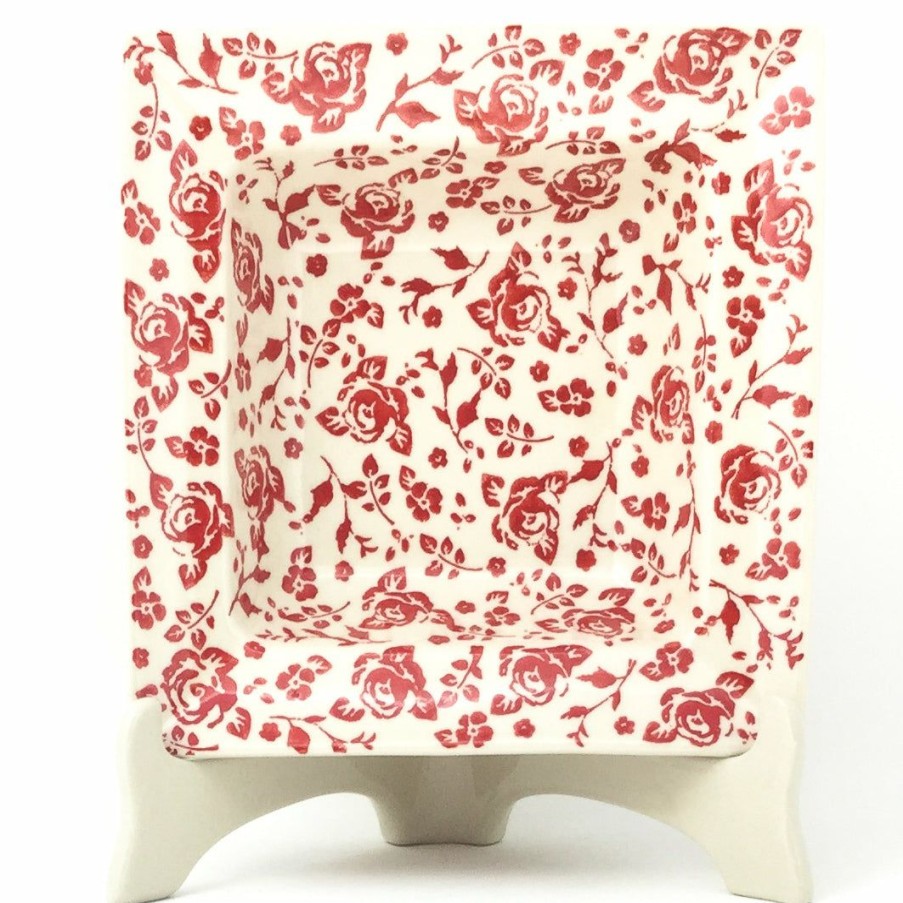 Plates * | Janelle Imports Square Soup Plate In Antique Red