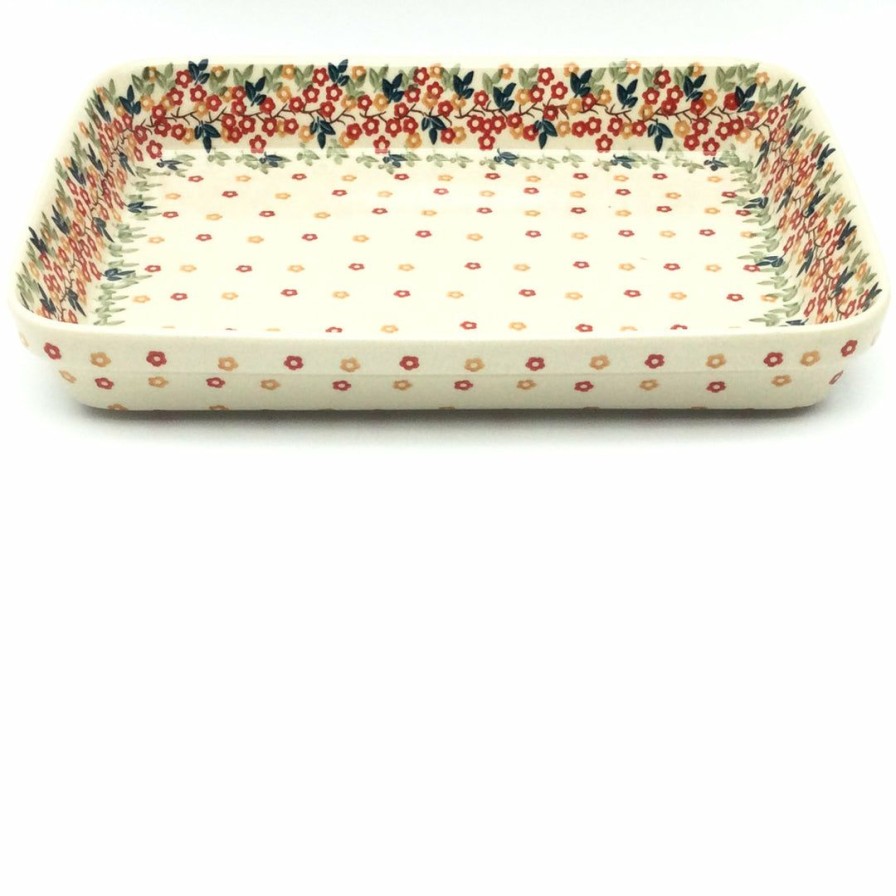 Bakeware * | Janelle Imports Lg Rectangular Baker In Tiny Flowers