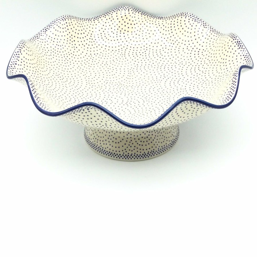 Bowls * | Janelle Imports Fluted Pedestal Bowl In Simple Elegance