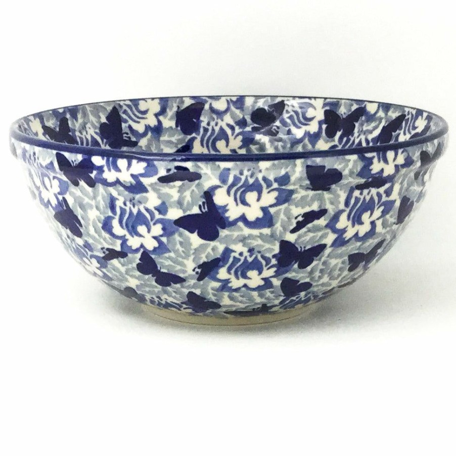 Bowls * | Janelle Imports Round Bowl 32 Oz In Blue Butterfly