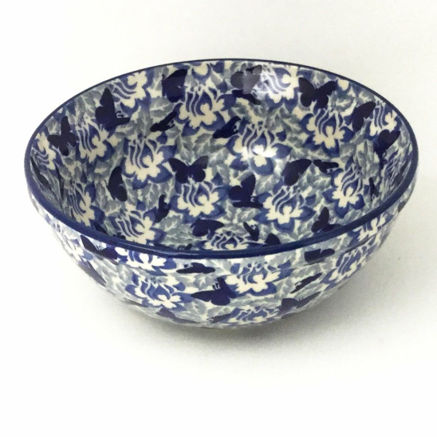 Bowls * | Janelle Imports Round Bowl 32 Oz In Blue Butterfly