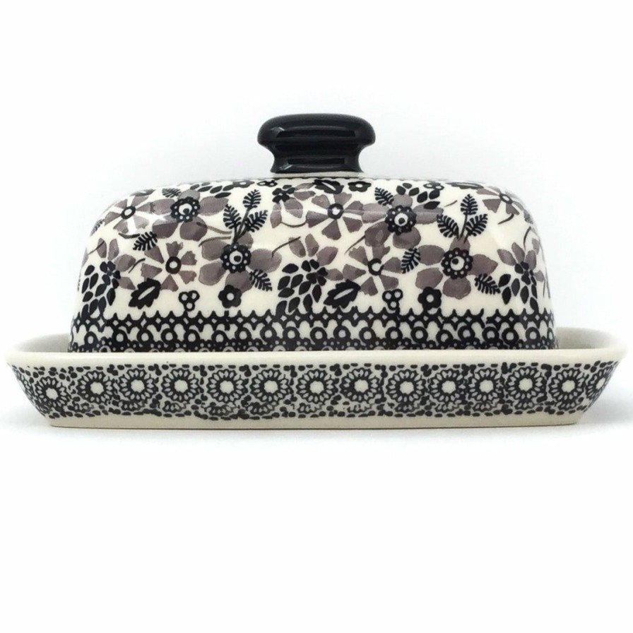 Table Accessories * | Janelle Imports Butter Dish In Gray & Black