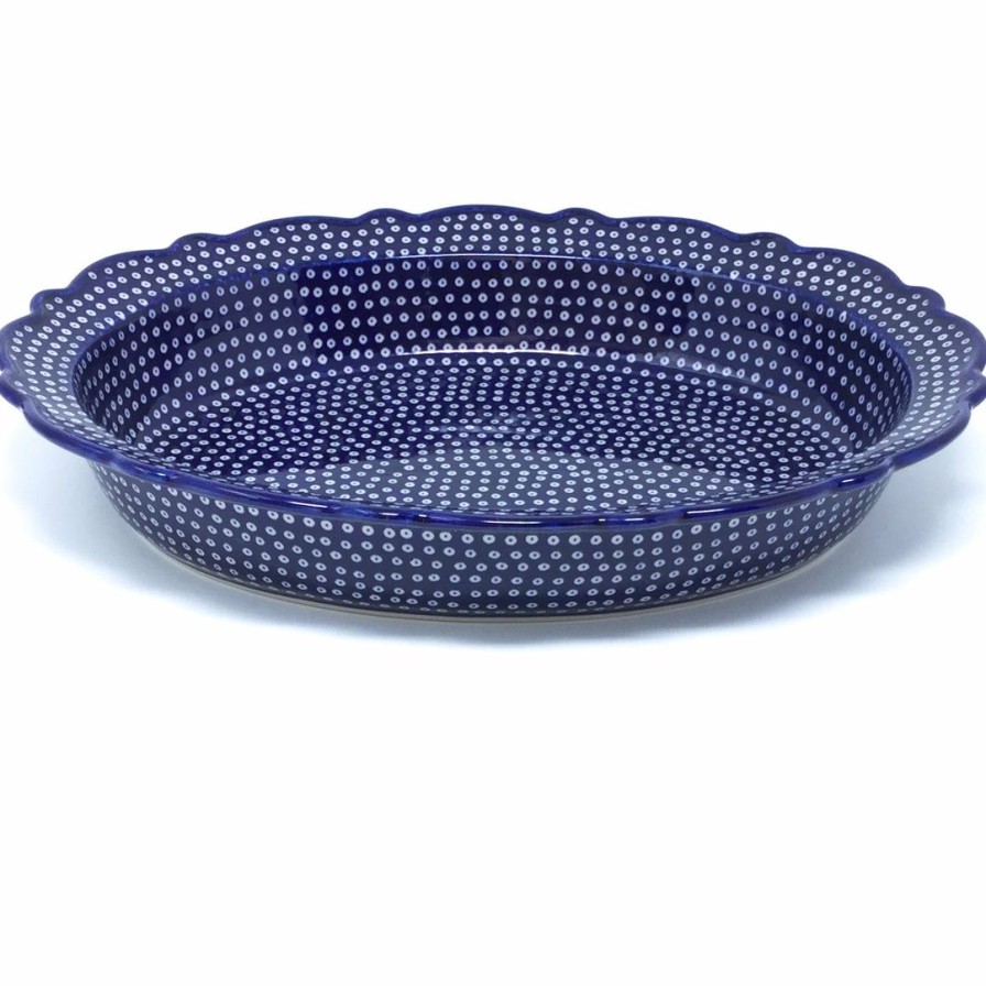 Platters, Servers, And Trays * | Janelle Imports Lg Deep Basia Server In Blue Elegance