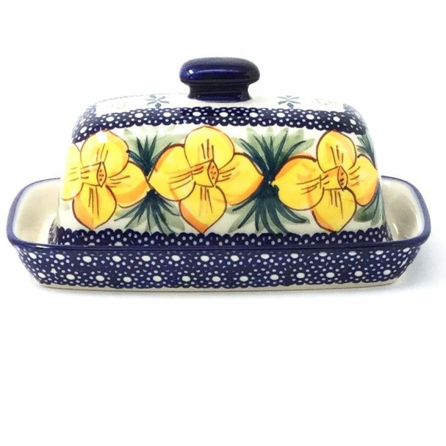 Table Accessories * | Janelle Imports Butter Dish In Daffodils