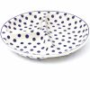 Plates * | Janelle Imports Divided Plate In Blue Polka-Dot