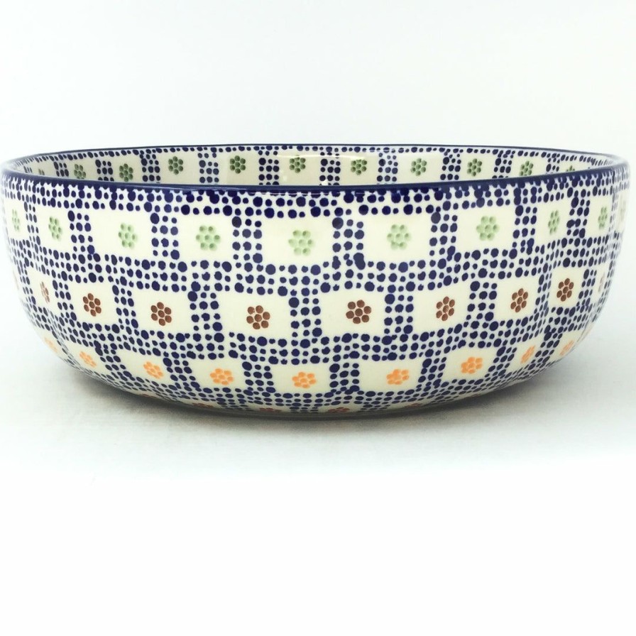 Bowls * | Janelle Imports Family Shallow Bowl In Modern Checkers