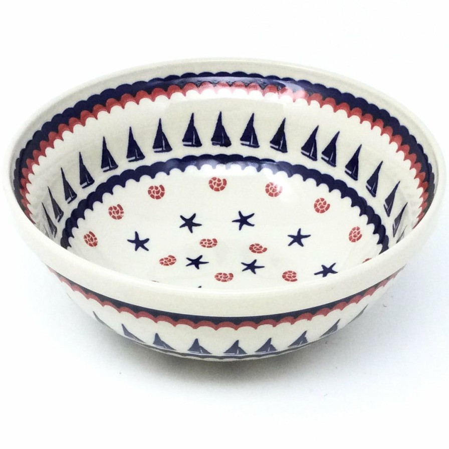 Bowls * | Janelle Imports Round Bowl 64 Oz In Blue Sail