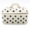 Table Accessories * | Janelle Imports Butter Box In Black Polka-Dot