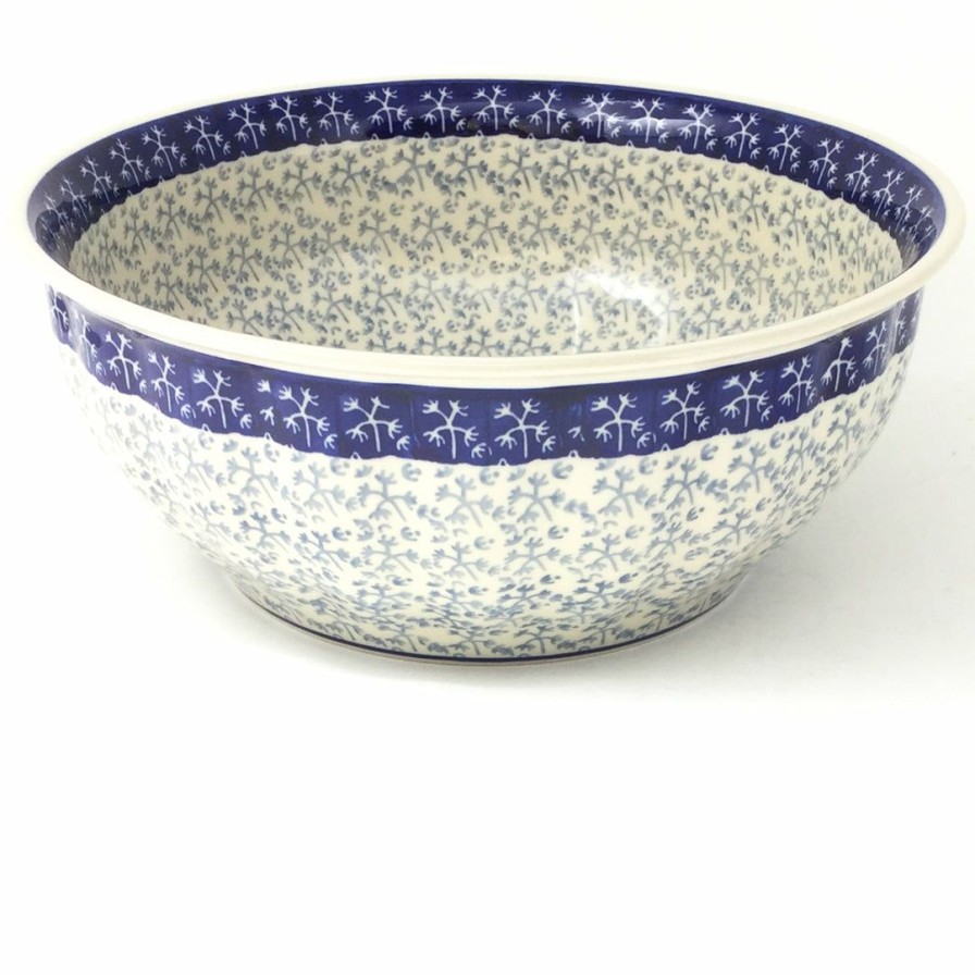 Bowls * | Janelle Imports Scalloped Bowl 128 Oz In Light & Dark Snowflake