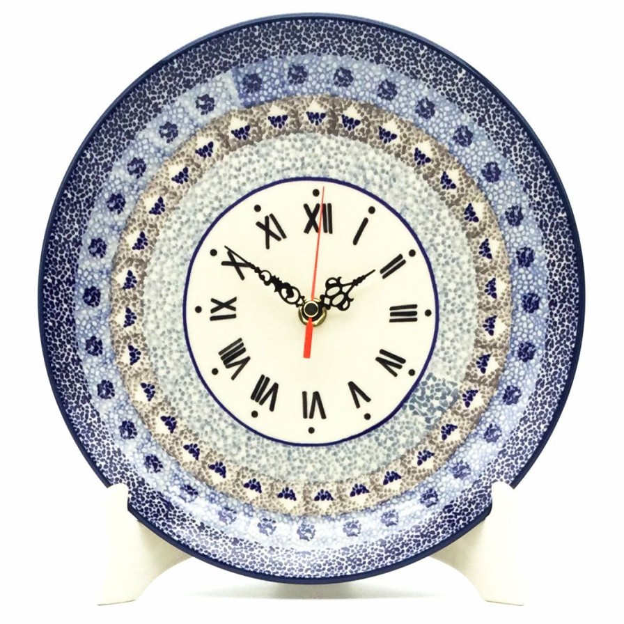 Home Decor * | Janelle Imports Plate Wall Clock In Morning Haze