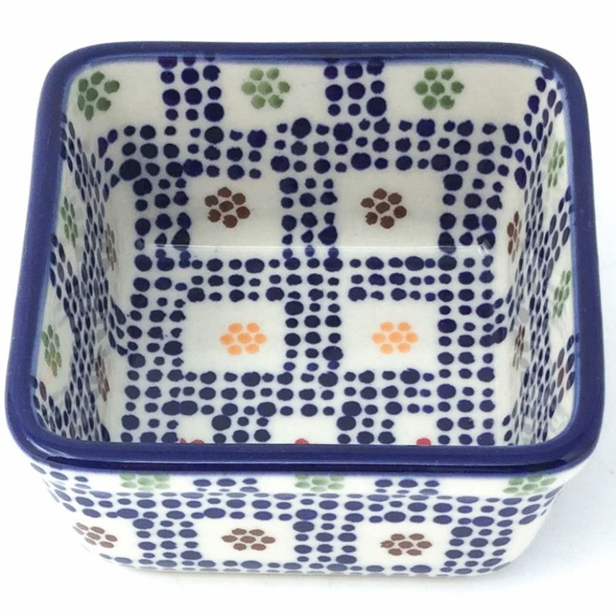 Bowls * | Janelle Imports Tiny Sq. Bowl 8 Oz In Modern Checkers