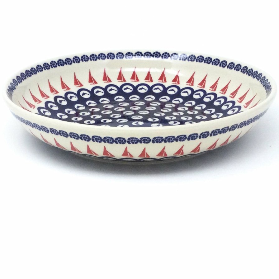 Bowls * | Janelle Imports Lg Pasta Bowl In Red Sail