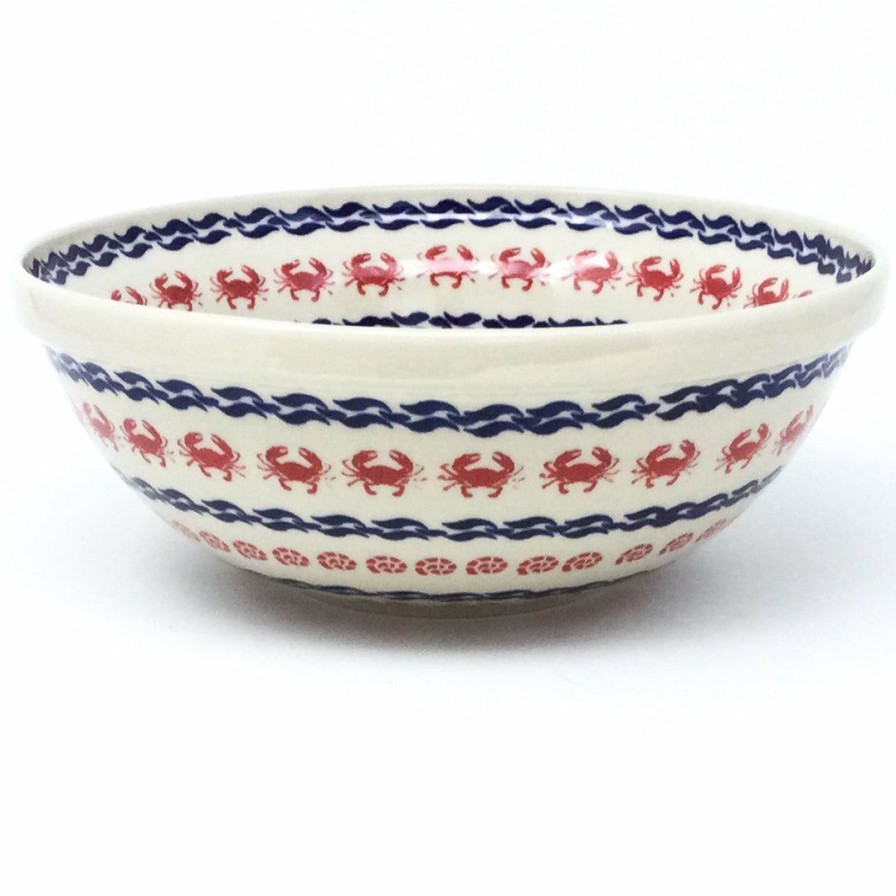 Bowls * | Janelle Imports Round Bowl 64 Oz In Red Crab