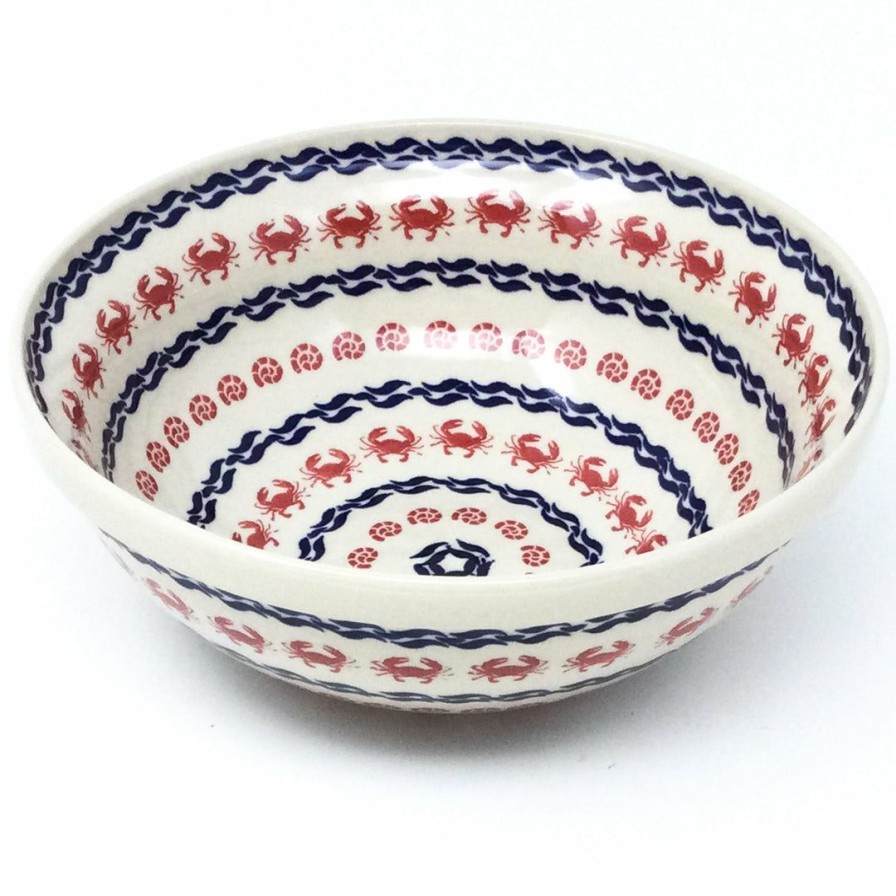 Bowls * | Janelle Imports Round Bowl 64 Oz In Red Crab