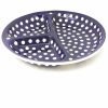 Plates * | Janelle Imports Divided Plate In White Polka-Dot