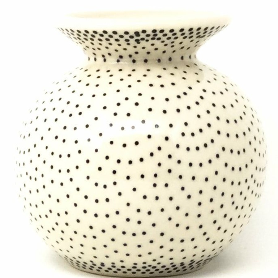 Home Decor * | Janelle Imports Round Vase In Black Elegance