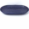 Platters, Servers, And Trays * | Janelle Imports Md Oval Platter In Blue Elegance