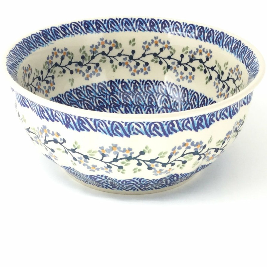 Bowls * | Janelle Imports Scalloped Bowl 64 Oz In Blue Meadow